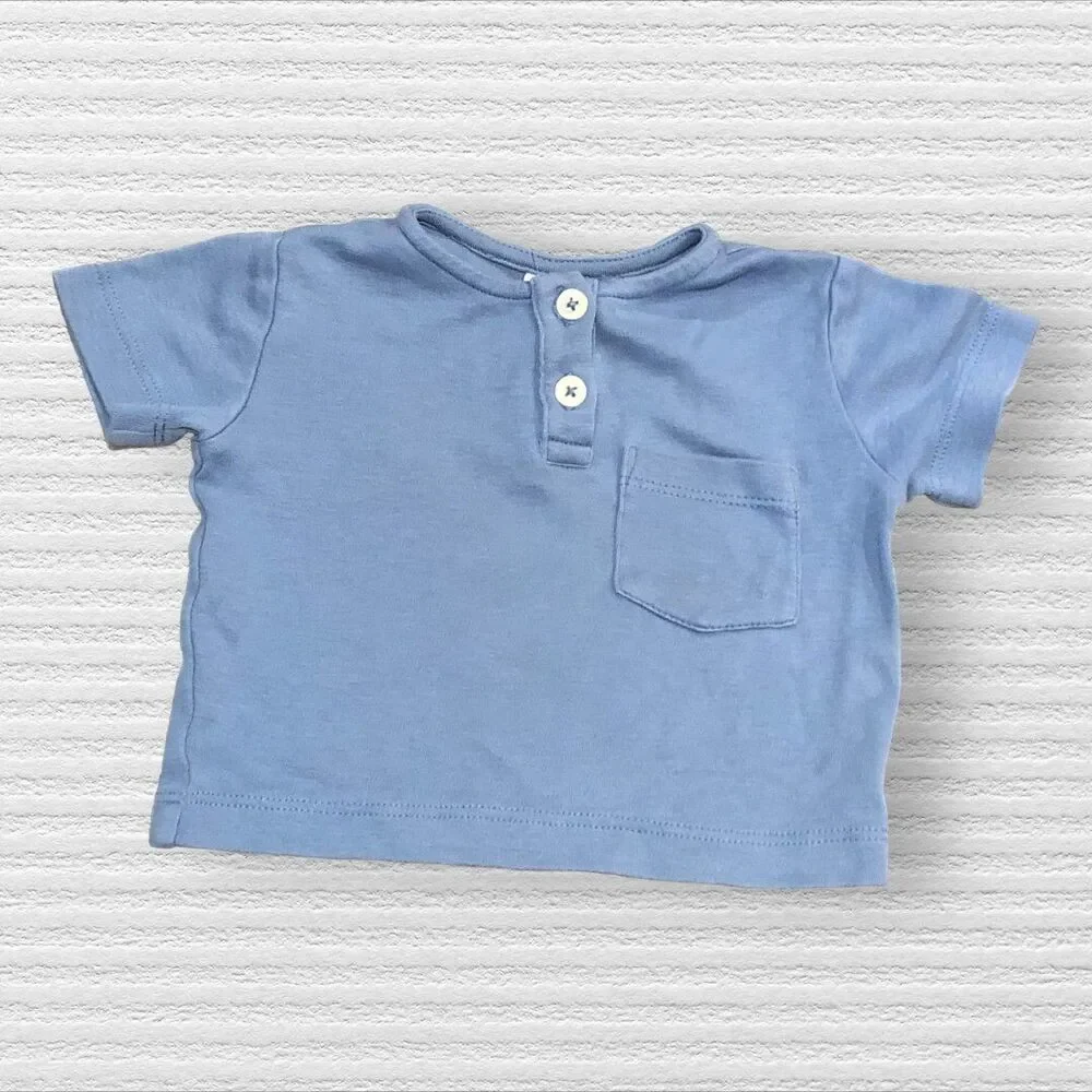 Kate Quinn 6-12 Blue Boxy Tee Organic Cotton